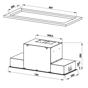 Máy hút mùi âm tủ Hafele HH-BI72A 533.80.027 - 6