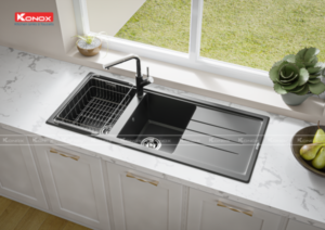 CHẬU RỬA CHÉN KONOX GRANITE SINK PHOENIX 1160 BLACK - 18 CHẬU RỬA CHÉN KONOX GRANITE SINK PHOENIX 1160 BLACK - 17