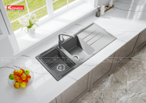CHẬU RỬA CHÉN KONOX GRANITE SINK PHOENIX 1160 GREY - 19