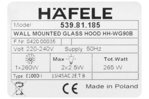Máy hút mùi áp tường Hafele HH-WG90B 539.81.185 - 27