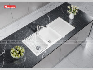 CHẬU RỬA CHÉN KONOX GRANITE SINK PHOENIX 1160 SILVER - 17