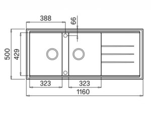CHẬU RỬA CHÉN KONOX GRANITE SINK PHOENIX 1160 SILVER - 21