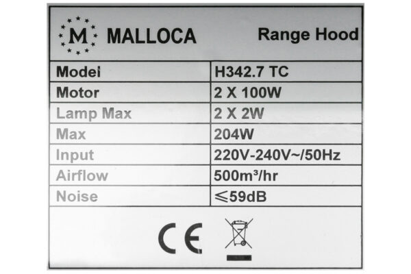 Máy hút mùi Classic Malloca H342.7 TC - 9