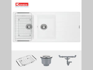 CHẬU RỬA CHÉN KONOX GRANITE SINK PHOENIX 1160 SILVER - 13