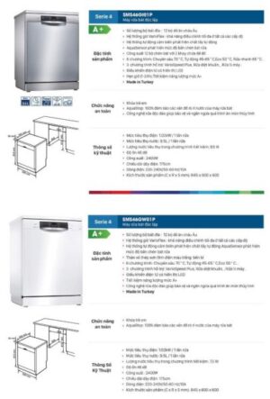 MÁY RỬA BÁT ĐỘC LẬP BOSCH TGB.SMS46GI01P - 180