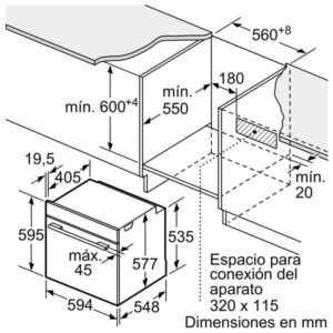 LÒ NƯỚNG BOSCH HBG635BB1 SERIE 8 - DUNG TÍCH 71 LÍT - 37