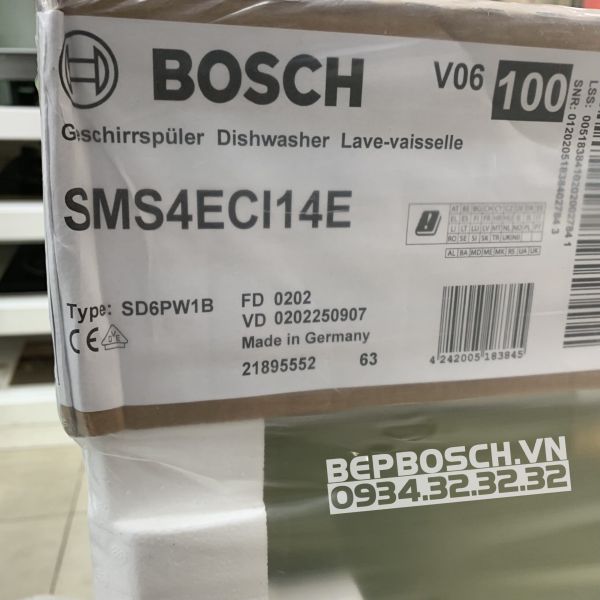 Máy rửa chén bát Bosch SMS4ECI14E series 4 - Hé cửa tự động - 9