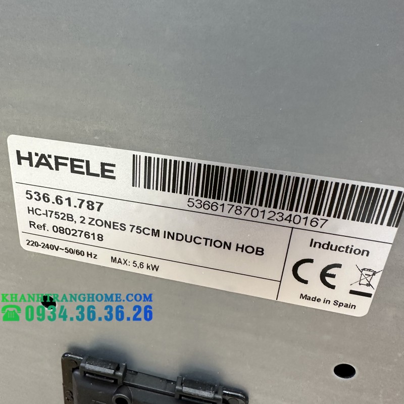 Bếp Từ 2 Vùng Nấu HC-I752B Hafele 536.61.787 - 85