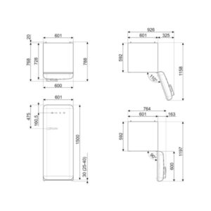 TỦ LẠNH SMEG QUỐC KỲ Ý, CỬA ĐƠN, ĐỘC LẬP, CỬA MỞ PHẢI, 50’S STYLE FAB28RDIT3 536.14.391 - 18