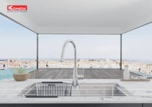 VÒI RỬA BÁT KONOX CURVA CHROME - 10 VÒI RỬA BÁT KONOX CURVA CHROME - 9