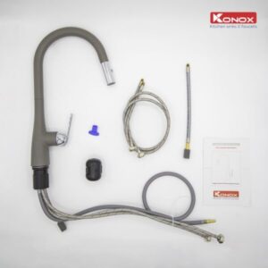 VÒI RỬA BÁT KONOX CURVA GREY - 8 VÒI RỬA BÁT KONOX CURVA GREY - 7