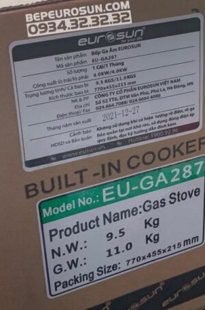 Bếp gas âm Eurosun EU-GA287 - 23 Bếp gas âm Eurosun EU-GA287 - 22