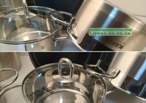 Bộ nồi Kaff cao cấp 5 món Inox 304 KF-ST09304 - 13 Bộ nồi Kaff cao cấp 5 món Inox 304 KF-ST09304 - 12