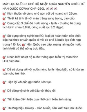 Máy lọc nước Coway CHP-260L - 16 Máy lọc nước Coway CHP-260L - 15