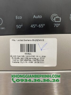 MÁY RỬA BÁT SIEMENS SN25ZI49CE – IQ500 NHẬP KHẨU GERMANY - 44 MÁY RỬA BÁT SIEMENS SN25ZI49CE – IQ500 NHẬP KHẨU GERMANY - 43