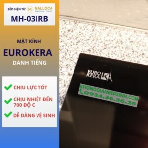 Bếp điện từ 3 vùng nấu Malloca MH-03IRB / 2 Vùng từ 1 vùng điện, kính Eurokera - 12