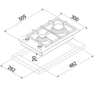 Bếp Gas Dudoff Domino TWIN - 7 Bếp Gas Dudoff Domino TWIN - 6