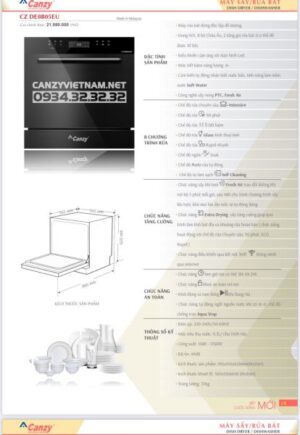 Máy rửa bát Canzy CZ-DW11GB - 51