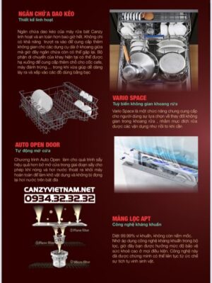 Máy rửa bát Canzy CZ-DW11GB - 55