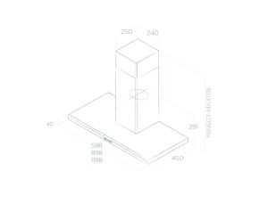 Máy hút mùi áp tường Elica MOON IX/F/90 PRF0079550A - 6