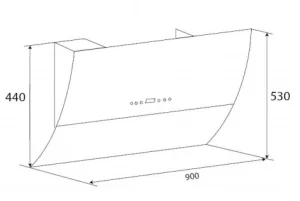MÁY HÚT MÙI PHẲNG KAFF KF-LUX AT90H WH