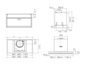Máy hút mùi âm tủ Elica BOX IN PLUS IXGL/A/90 PRF0097796A - 8 Máy hút mùi âm tủ Elica BOX IN PLUS IXGL/A/90 PRF0097796A - 7