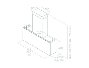 Máy hút mùi áp tường Elica RULES DEKT/F/90 PRF0163754 - 5