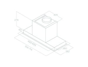 Máy hút mùi âm tủ Elica HIDDEN 2.0@ IX/A/72 PRF0164356 - 6