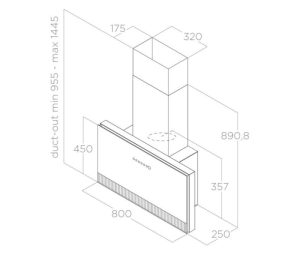 Máy hút mùi áp tường Elica SUPER PLAT BL/F/80 PRF0164980 - 8