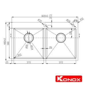 Chậu rửa bát KONOX KN8248DO - 3