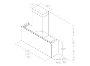 Máy hút mùi áp tường Elica RULES BL/F/90 PRF0163751 - 6