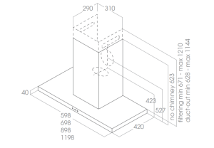 Máy hút mùi áp tường Elica THIN IX/A/60 PRF0144970 - 7 Máy hút mùi áp tường Elica THIN IX/A/60 PRF0144970 - 6