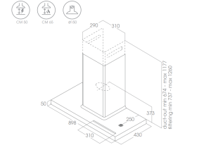 Máy hút mùi áp tường Elica BIO WH/A 90 ROVERE PRF0147266 - 8
