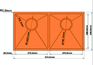Chậu rửa chén bát 2 hố Garis GS21.81D - 8