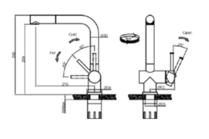 VÒI RỬA FORMAT SQUAREX T2529A-SS - 1 FORMAT SQUAREX T2529A-SS