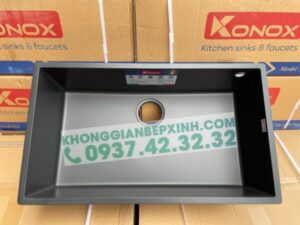 Chậu đá Konox Granite Sink Naros 760S–Black - 21