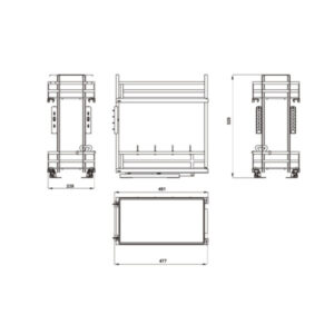 Rổ kéo để chai lọ OMERO 300 Hafele 400mm 549.20.825 - 4