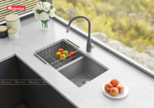 CHẬU RỬA BÁT KONOX GRANITE SINK VELOCI 760D–GREY - 14 CHẬU RỬA BÁT KONOX GRANITE SINK VELOCI 760D–GREY - 13