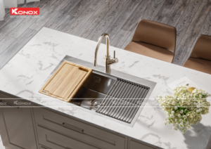 VÒI RỬA BÁT RÚT DÂY KONOX PONTE NICKEL - 8 VÒI RỬA BÁT RÚT DÂY KONOX PONTE NICKEL - 7