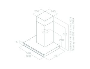 Máy hút mùi Elica ADÉLE BLIX/A/90 PRF0167315 - 5
