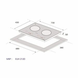 BẾP TỪ 2 VÙNG NẤU EUROGOLD EUH2120 - 9