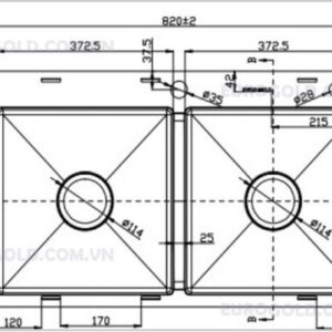 CHẬU RỬA BÁT EUROGOLD EUS18248 - 9