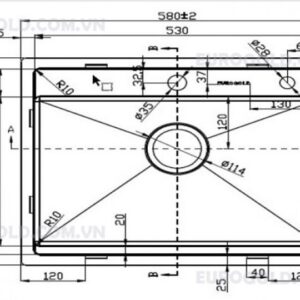 CHẬU RỬA BÁT EUROGOLD EUS55848 - 9