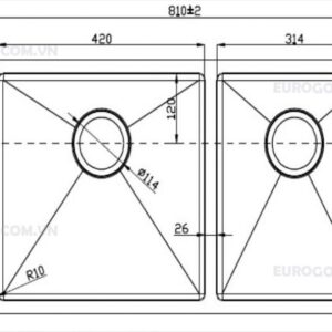 CHẬU RỬA BÁT EUROGOLD EUS68144 - 9