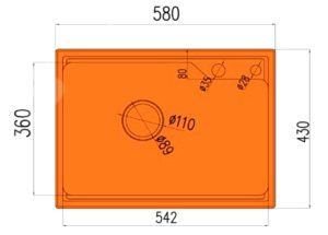 Chậu rửa chén bát có 1 hố nhỏ Garis GS11.58 - 7