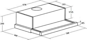 MÁY HÚT MÙI ÂM TỦ KAFF KF-TL70H - 25