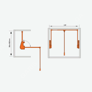 Giá treo quần áo kiểu nâng hạ Garis GW34R - 6 Giá treo quần áo kiểu nâng hạ Garis GW34R - 5