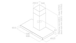 Máy hút mùi áp tường Elica JOY WHIX/A/60 PRF0104630A - 7 Máy hút mùi áp tường Elica JOY WHIX/A/60 PRF0104630A - 6