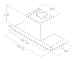 Máy hút mùi Elica HIDDEN 2.0 IX/A/60 - 6