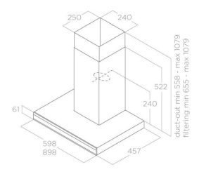 Máy hút mùi ELICA ADÉLE BL MAT/A/90 PRF0167317 - 5